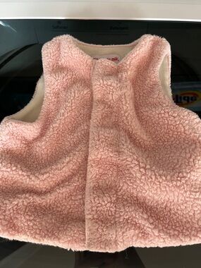 Magnetic Me pink 3-6 Mnths Plush Pink Sherpa Vest